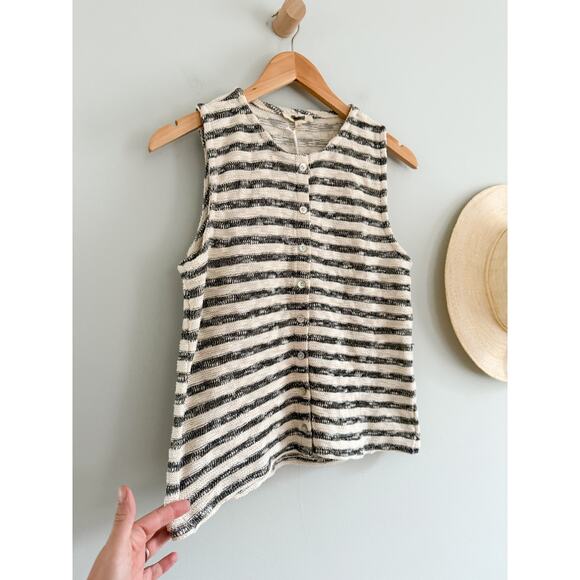 Madewell | NWT Crewneck Sweater Vest in Stripe Natural | Sz S - Picture 3 of 9